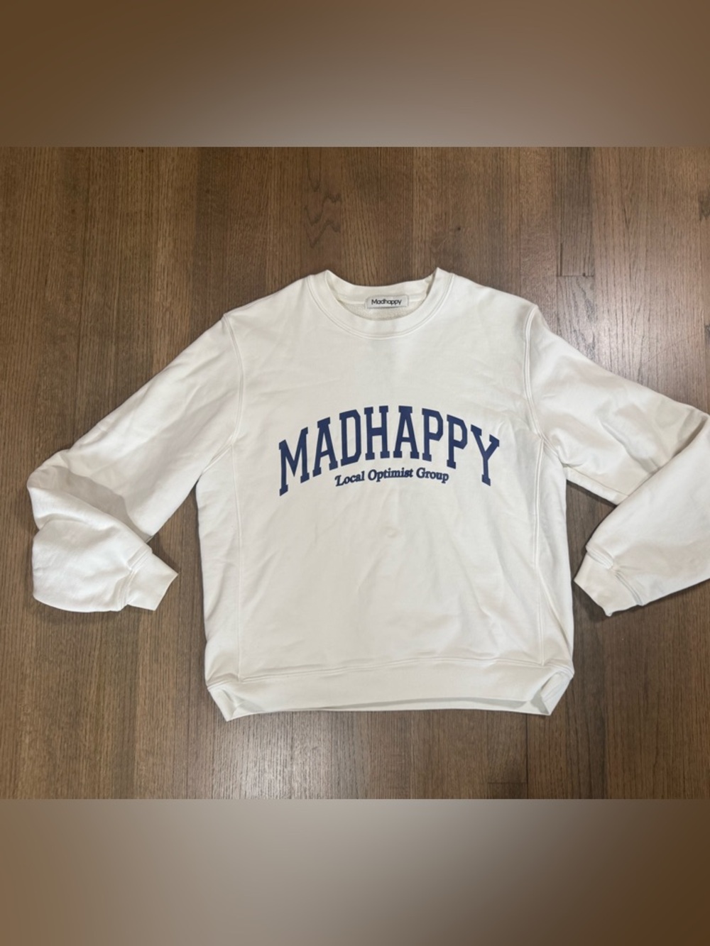 Madhappy Local Optimist Group Campus Sweatshirt-Cream